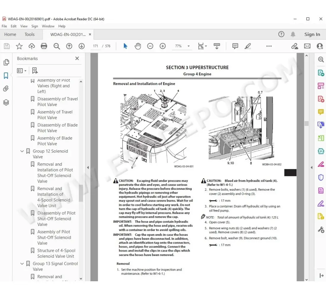 Hitachi ZX130-5G ZX130K-5G parts + service manual